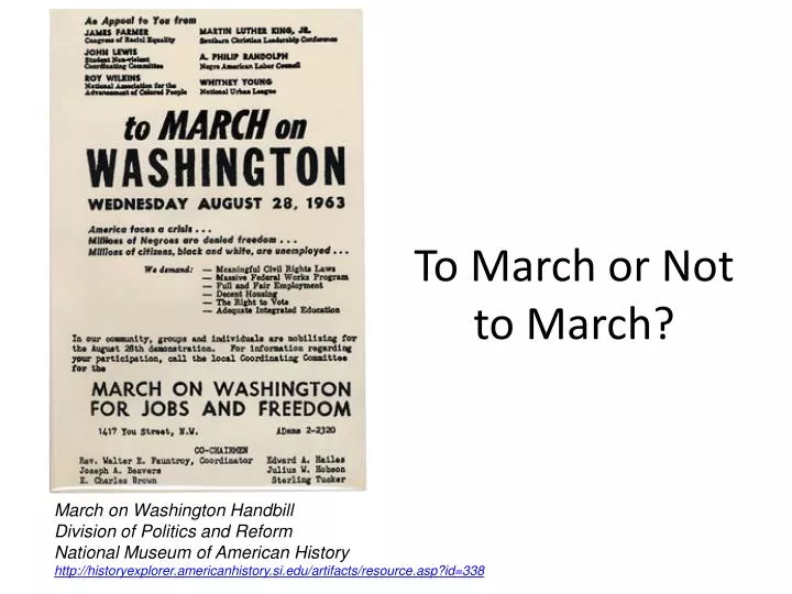 to march or not to march