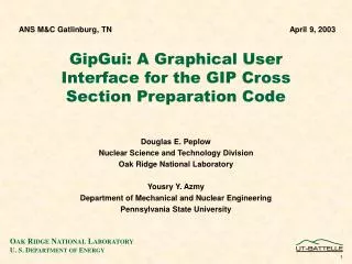 GipGui: A Graphical User Interface for the GIP Cross Section Preparation Code