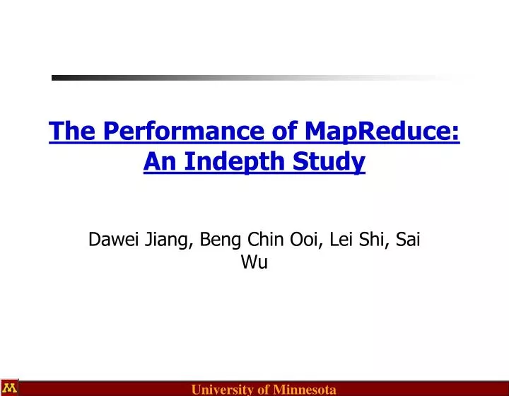 the performance of mapreduce an indepth study