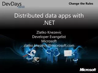 Distributed data apps with .NET