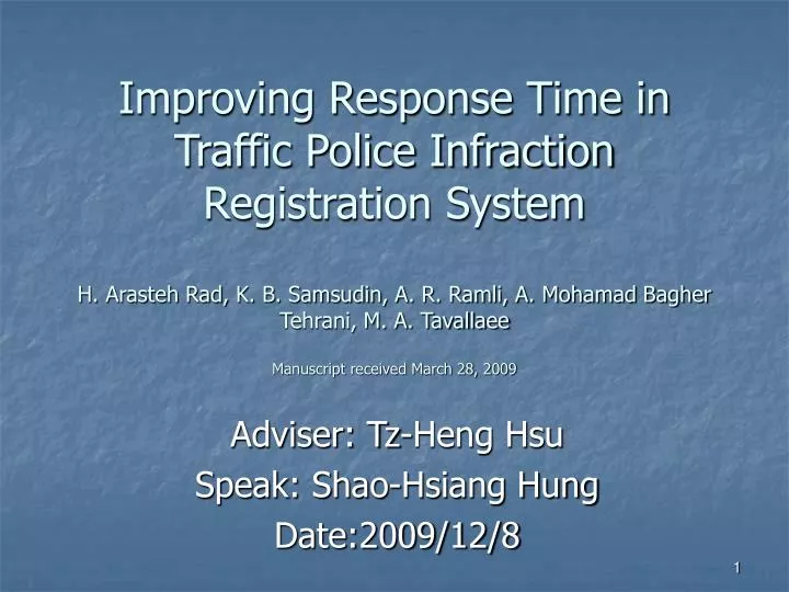 adviser tz heng hsu speak shao hsiang hung date 2009 12 8