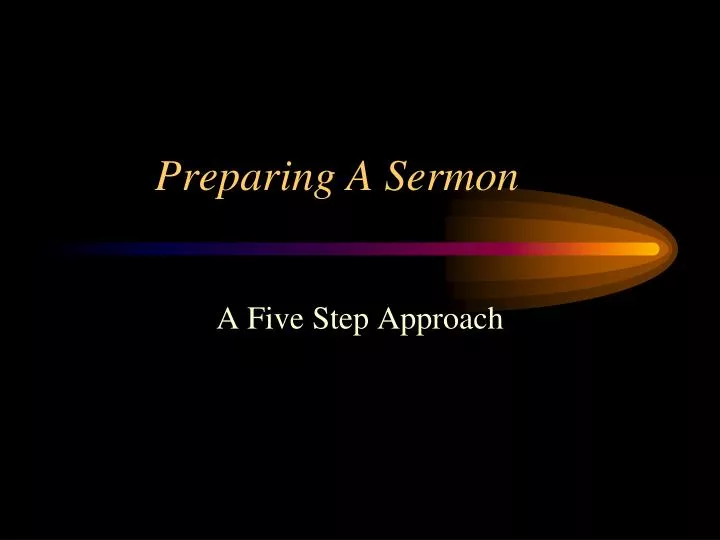 preparing a sermon
