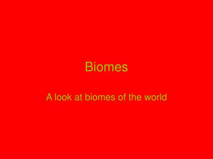 biomes