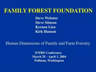 FAMILY FOREST FOUNDATION