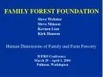 Promoting Conservation and Prosperity of Family Forests - slide 1