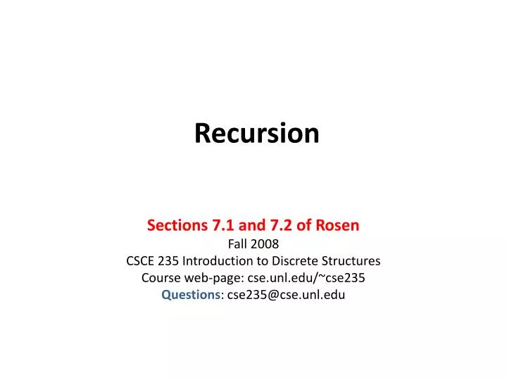 recursion