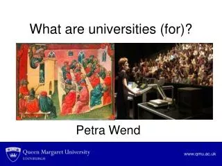 What are universities (for)?