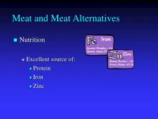 Meat and Meat Alternatives