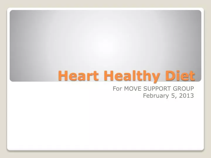 heart healthy diet