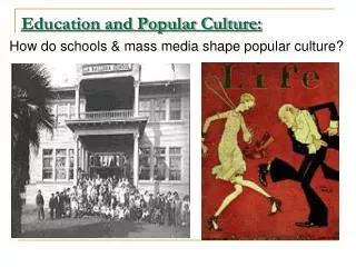 Education and Popular Culture: