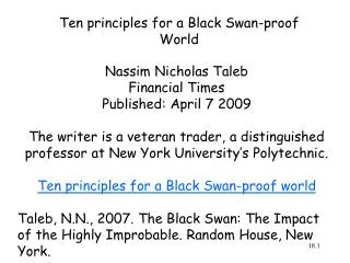 Ten principles for a Black Swan-proof World