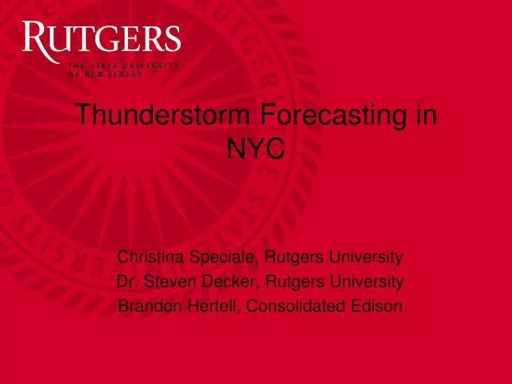 thunderstorm forecasting in nyc
