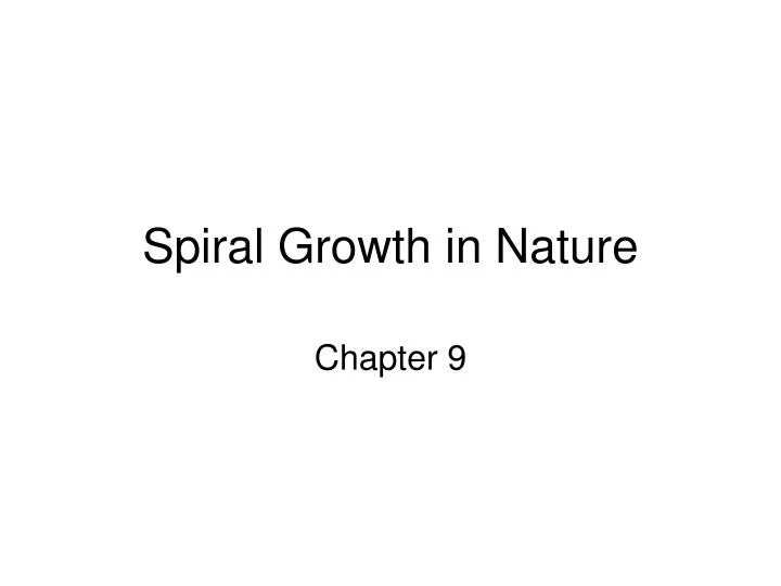 spiral growth in nature