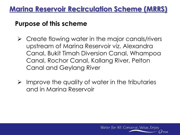 marina reservoir recirculation scheme mrrs