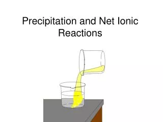 Precipitation and Net Ionic Reactions