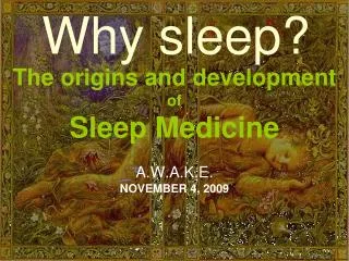 Why sleep?