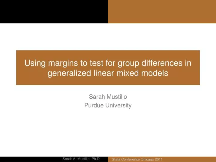 using margins to test for group differences in generalized l inear m ixed m odels
