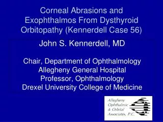 Corneal Abrasions and Exophthalmos From Dysthyroid Orbitopathy (Kennerdell Case 56)