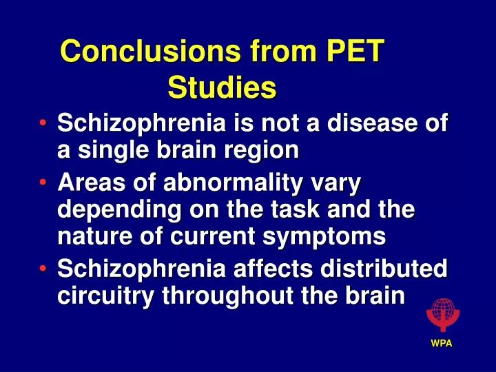 conclusions from pet studies