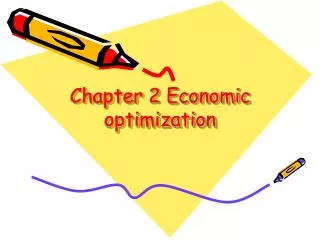 Chapter 2 Economic optimization