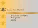 Securities Market - slide 1