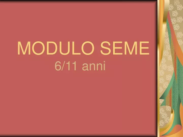 modulo seme