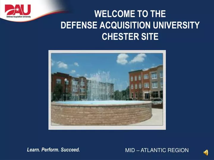 welcome to the defense acquisition university chester site