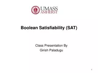 Boolean Satisfiability (SAT)