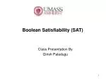 Boolean Satisfiability (SAT) - slide 1