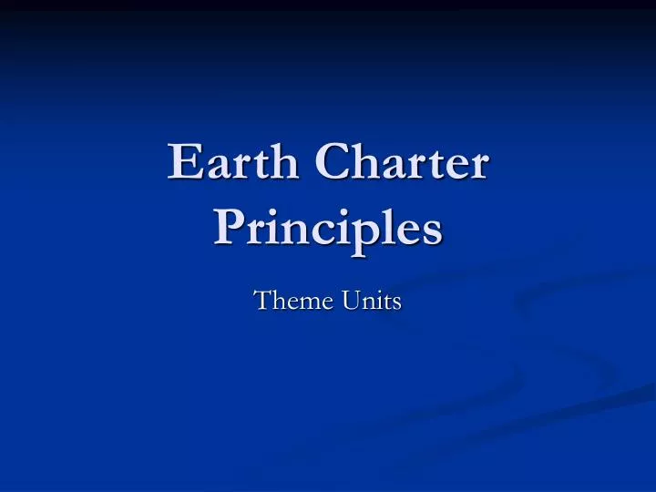 earth charter principles
