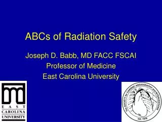 ABCs of Radiation Safety