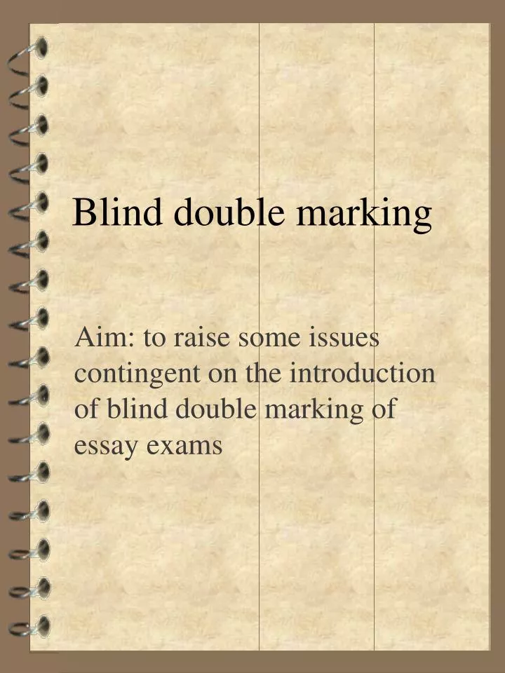 blind double marking