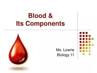 Blood &amp; Its Components