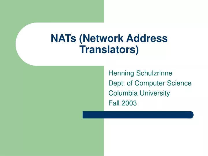 nats network address translators