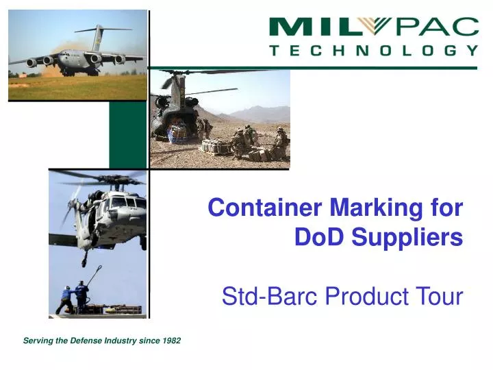 container marking for dod suppliers std barc product tour