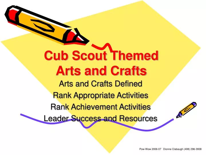 cub scout themed arts and crafts