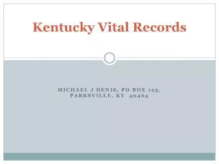 Kentucky Vital Records