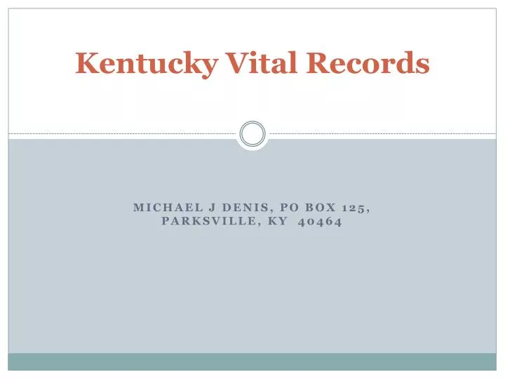 kentucky vital records