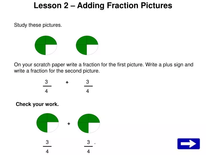 lesson 2 adding fraction pictures