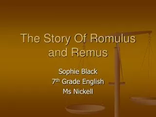 The Story Of Romulus and Remus