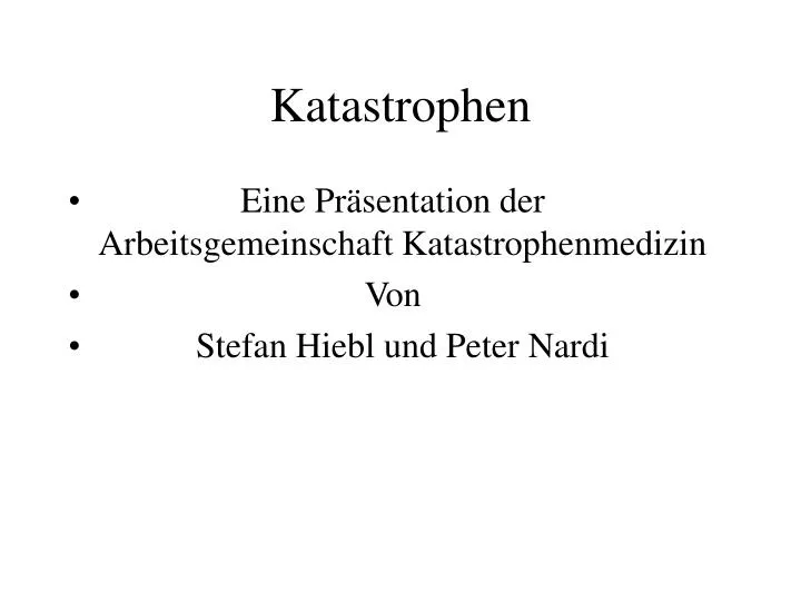 katastrophen