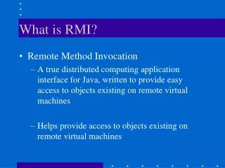 What is RMI?