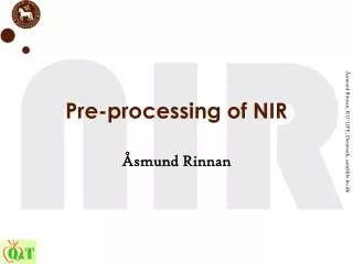 Pre-processing of NIR