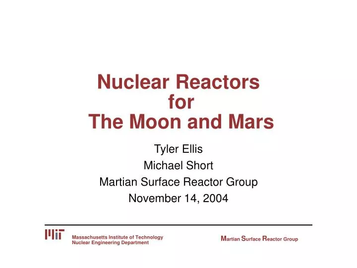 nuclear reactors for the moon and mars