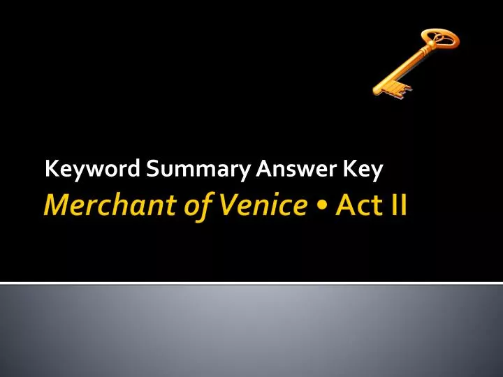 keyword summary answer key