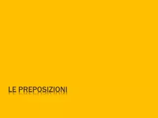 le preposizioni