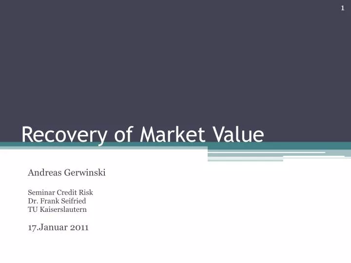 recovery of market value