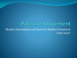 Pakistan Movement