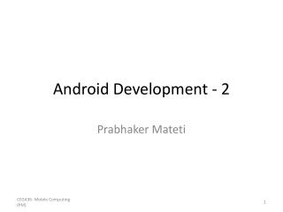 Android Development - 2