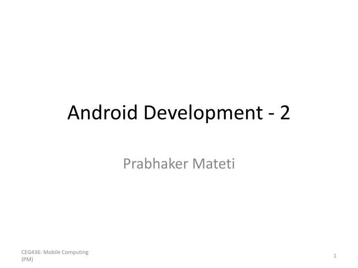 android development 2